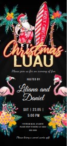 Christmas Luau Electronic Invitation 2 design preview