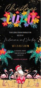 Christmas Luau Electronic Invitation3: Christmas Luau Electronic Invitation3