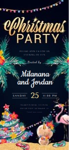 Tropical Christmas Party Electronic Invitation 2: Tropical Christmas Party Electronic Invitation 2