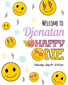 Smiley Face Welcome Sign 16x20 design preview