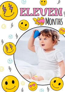 Smiley Face Monthly Photo Banner design preview
