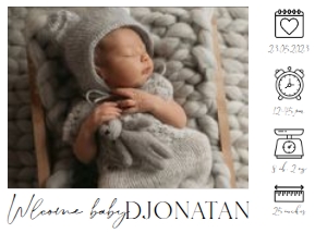 Newborn Baby Birth Announcement Template4 design preview