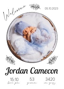 Newborn Baby Birth Announcement Template6 design preview