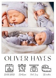 Newborn Baby Birth Announcement Template9 design preview