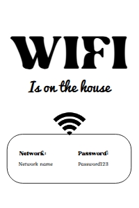 Wifi Password Sign1(4x6) design preview