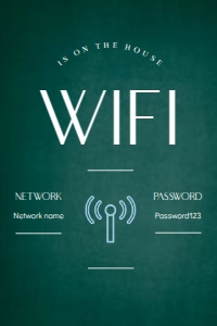 Wifi Password Sign5(4x6) design preview