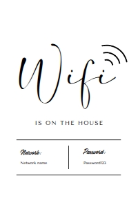 Wifi Password Sign6(4x6) design preview