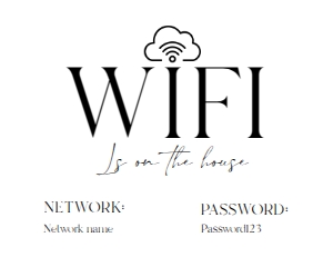 Wifi Password Sign7(10x8) design preview