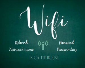 Wifi Password Sign10(10x8) design preview