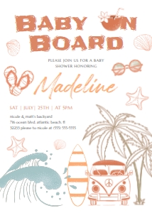 Baby on Board Invitation Bundle design preview
