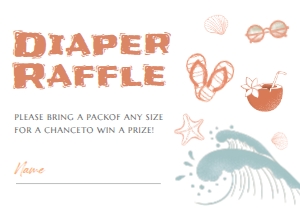 Baby on Board Invitation Set Diaper Raffle: Baby on Board Invitation Set