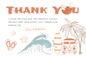 Baby on Board Thank You Card design preview