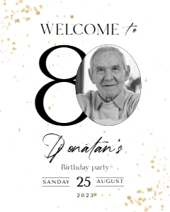 80th Birthday Welcome Sign16x20: 80th Birthday Welcome Sign16x20