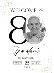 80th Birthday Welcome Sign18x24: 80th Birthday Welcome Sign16x20