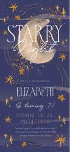 Night Under The Stars Electronic Invitation design preview