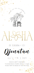 Tropical Aloha Birthday Electronic Invitation design preview