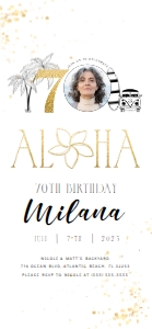 Tropical 70th Birthday Electronic Invitation with Photo: Tropical 70th Birthday Electronic Invitation with Photo