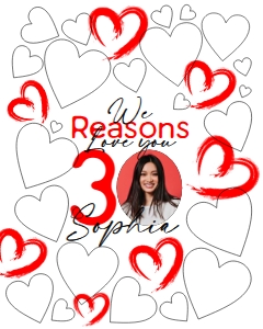 30 Reasons We Love You Template6(8x10): 30 Reasons We Love You Template6(8x10)