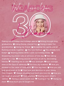 30 Things We Love About You Printable4(18x24): 30 Things We Love About You Printable4(8x10)