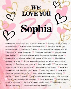 30 Things We Love About You Printable3(8x10) design preview