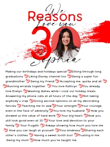 30 Things We Love About You Printable6(18x24) design preview