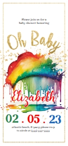Rainbow Baby Shower Electronic Invitation design preview