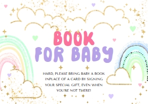 Rainbow Baby Shower Invitation Set Book for baby2: Rainbow Baby Shower Invitation Set