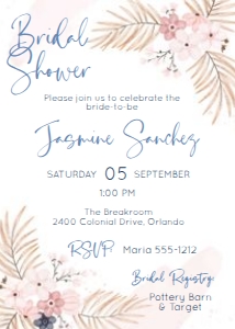 Boho Bridal Shower Invitation design preview