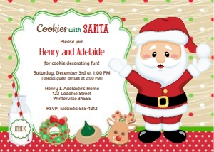 Cookies With Santa 5x7: Cookies With Santa 02