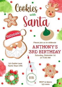 Cookies with Santa design preview