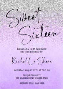 Sweet Sixteen Light Purple SIlver: Sweet Sixteen Light Purple SIlver