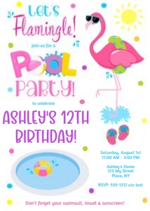 Flamingo Pool Party design preview