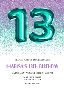 Tween Purple Teal Any Age design preview