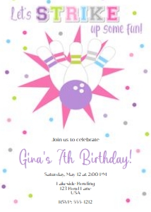 Bowling Party Pastel design preview