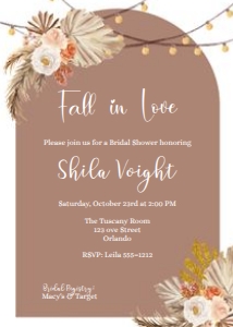 Boho Fall Bridal Shower design preview