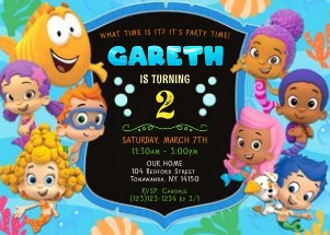 Bubble Guppies invitation-2 5x7: Bubble Guppies invitation-2