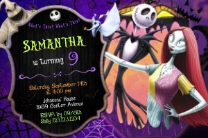 Nightmare Before Christmas Invitation 4x6: Nightmare before Christmas Invitation