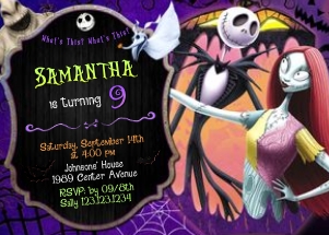 Nightmare Before Christmas Invitation 5x7: Nightmare before Christmas Invitation