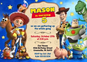 Toy Story Invitation design preview