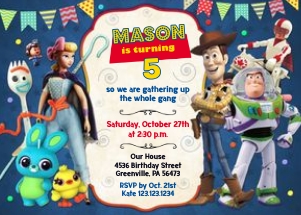 Toy Story Birthday Invitation design preview