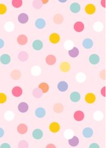 Polka dot backside 5x7: Bluey Rainbow Invitation