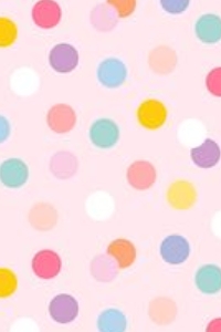 Polka dot backside 4x6: Bluey Rainbow Invitation