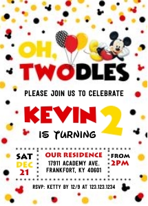 Twodles Invitation design preview