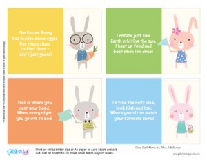 Easter egg hunt pastel: Easter scavenger hunt & sign