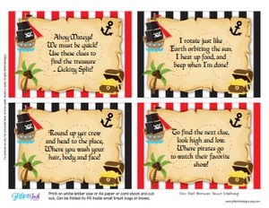 Pirate treasure hunt map design preview