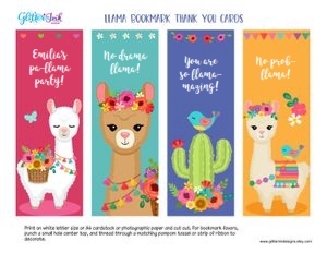 Llama bookmark tags design preview
