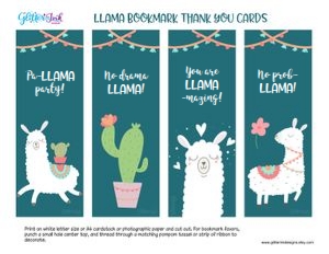 Llama bookmark tags TEAL design preview