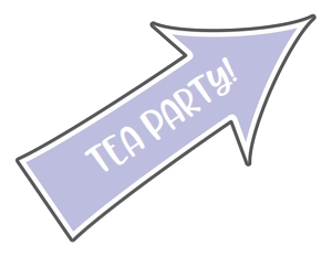 Alice in Wonderland tea party arrow signs pastel: Alice in Wonderland Tea Party arrow signs pastel