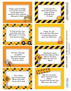 Construction scavenger hunt design preview