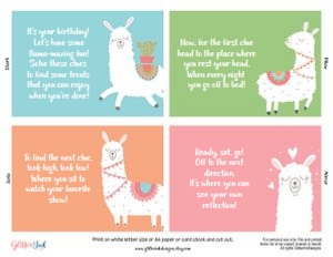 Llama scavenger hunt PASTEL design preview
